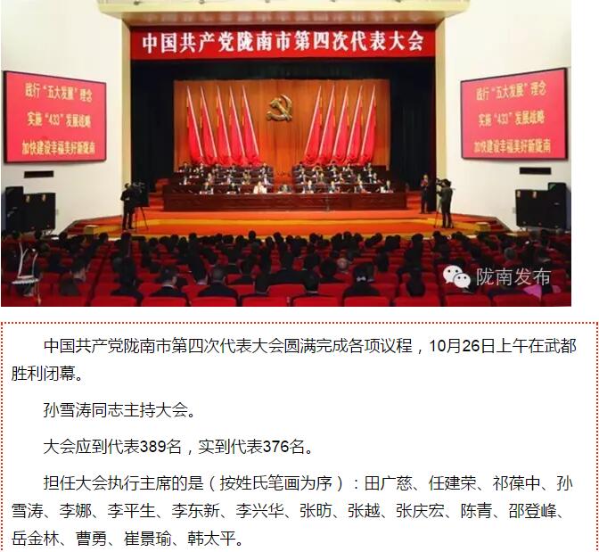 市第四次黨代會勝利閉幕！選出新一屆領(lǐng)導(dǎo)班子