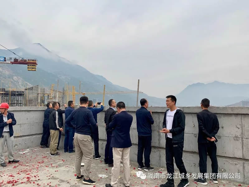 匠心傾注、喜封金頂——龍江?雙子座商住小區(qū)主體順利封頂